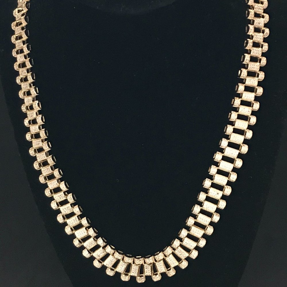20" Wide Link Roll Necklace